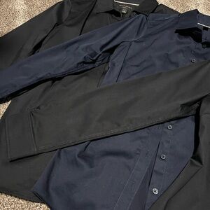 3 Banana Republic Factory button down tailored fit shirts size 2 excellent cond